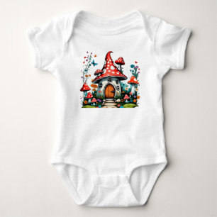 Magische Mushroom Zuhause Baby Strampler