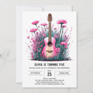 Magische Musikergitarre Geburtstag Einladung