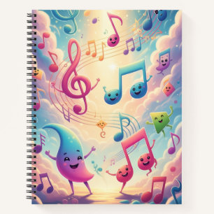Magische Musiknotizen Notizbuch