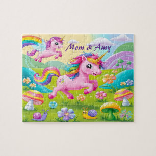 Magische Mutter & Baby Einhorn Pilz Blumenwiesen