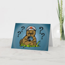 Magische mystische Groundhog Karte