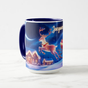 Magische Nachtreise Der Weihnachtsmann und sein Ra Tasse