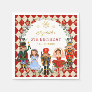 Magische Nutcracker Weihnachtsferien Geburtstag Serviette