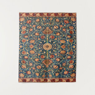 Magische Orientalisch-Rug Muster in Blau und Rot Wandteppich