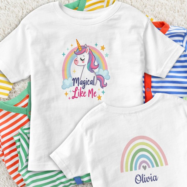Magische Pastel Einhorn mit Regenbogen Kleinkind T-shirt (Von Creator hochgeladen)