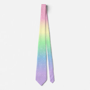 Magische Pastell-Regenbogensteine Krawatte