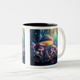 Magische Pilze Zwei-Tonen-Tasse, 11 oz Zweifarbige Tasse