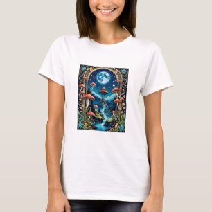Magische Pilzfantasy Moonlit Forest T-Shirt