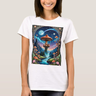 Magische Pilzfantasy Moonlit Forest T - Shirt