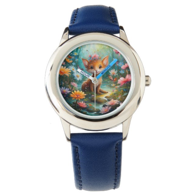 Magische Pilzschmetterlinge Armbanduhr (Vorderseite)