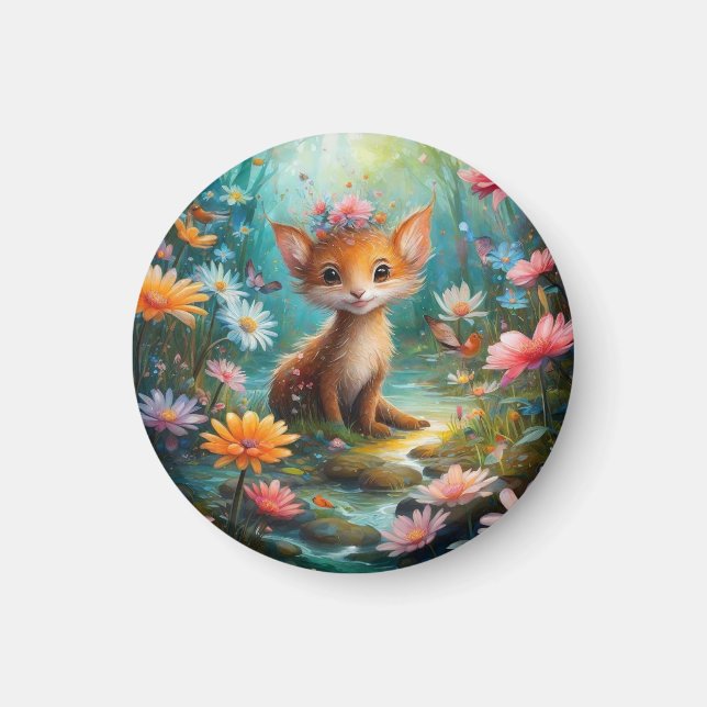 Magische Pilzschmetterlinge Magnet (Vorne)