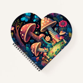 Magische Pilzschmetterlinge Notizbuch