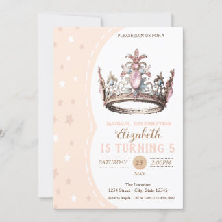 Magische Prinzessin Kronstars Geburtstag Einladung