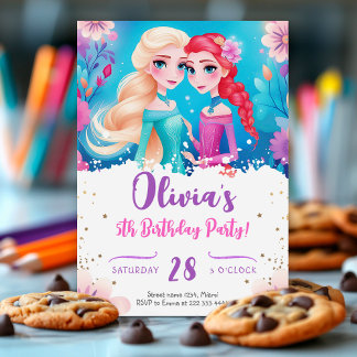 Magische Prinzessin Pastel Birthday Einladung