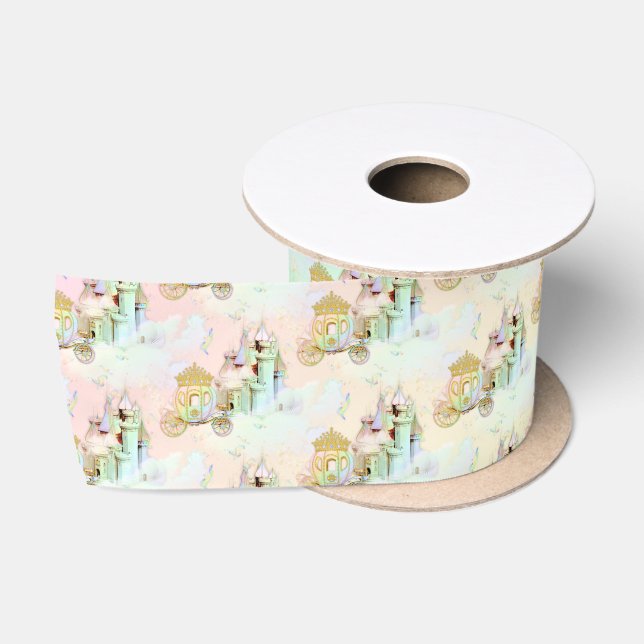 Magische Rainbow Burg Prinzessin Carriage Satinband (Spule)