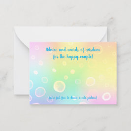 Magische Rainbow-Hochzeit Hinweiskarte