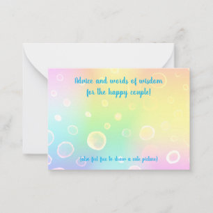 Magische Rainbow-Hochzeit Hinweiskarte