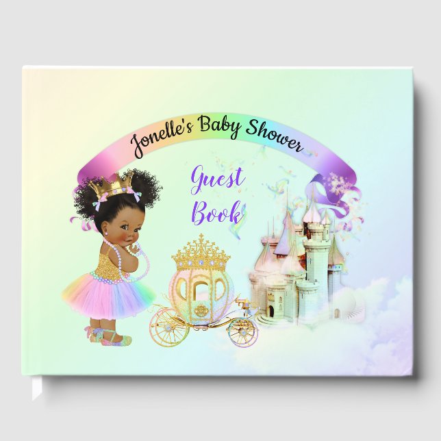 Magische Rainbow-Prinzessin-Burgbeförderung Gästebuch (Vorderseite)