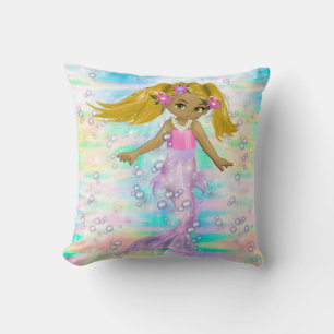 Magische Regenbogenblasen & Baby Mermaids Kissen