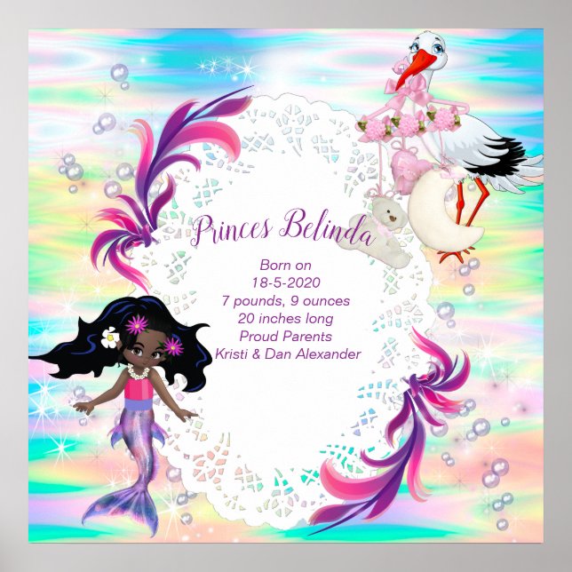 Magische Regenbogenblasen & Baby Mermaids Poster (Vorne)