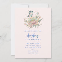 Magische Rose und Schmetterling Pastellfarben Gebu