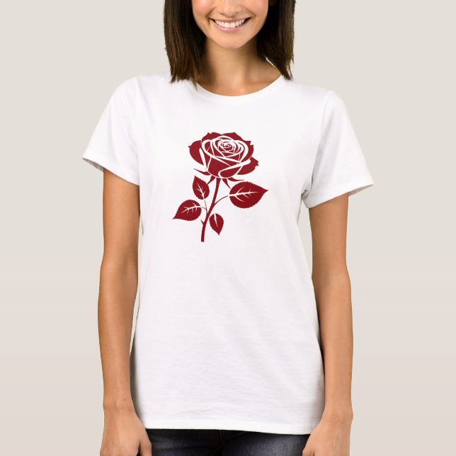 Magische Rote Rose, Naturlover T-Shirt (Vorderseite)