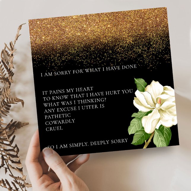 Magische Sand Floral Entschuldigung Karte (Von Creator hochgeladen)