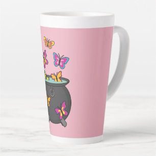Magische Schmetterlinge aus einem Kessel Milchtasse