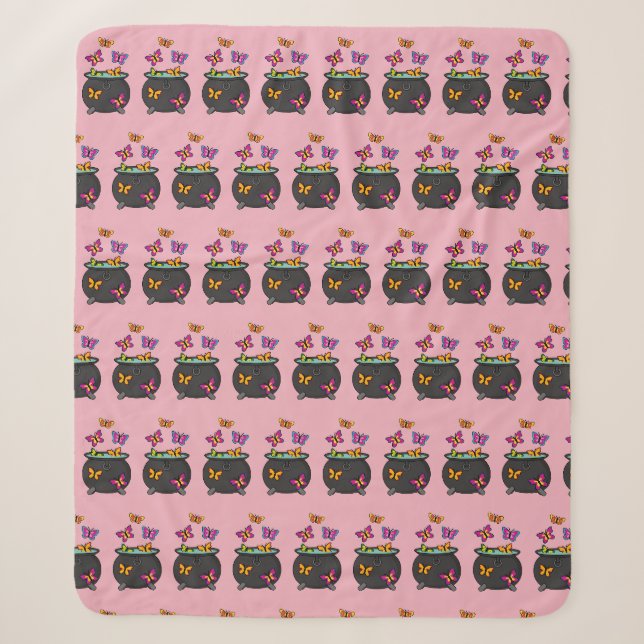 Magische Schmetterlinge aus einem Kessel Sherpadecke (Vorderseite)