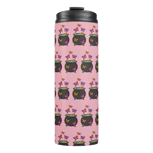 Magische Schmetterlinge aus einem Kessel Thermosbecher (Vorderseite)