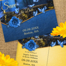 Magische Schmetterlingswälder Save the Date Postka