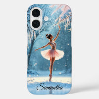 Magische Schneefall Ballerina Wintersport Kunst