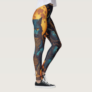 Magische Schwarze Katze Halloween Leggings