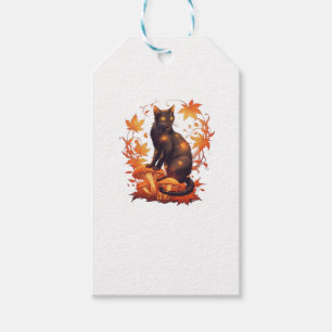 Magische schwarze Katze im Herbstwald � Himmlische Geschenkanhänger