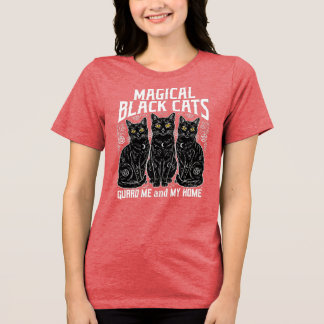 Magische schwarze Katzen Tri-Blend Shirt