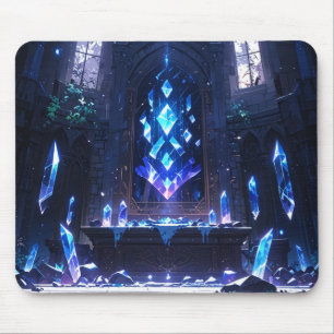 Magische schwebende Kristalle Fantasy Anime-Mauspa Mousepad