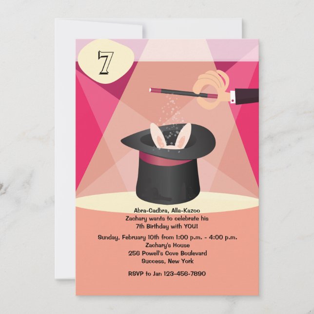 Magische Show-Einladung Einladung (Vorderseite)