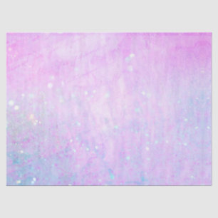 Magische Skriptdekoupage Lila Pink Imitats Glitzer Seidenpapier