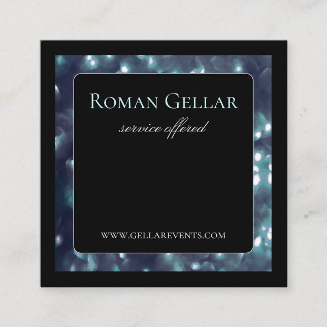 Magische Sparkle Print Business Card Quadratische Visitenkarte (Vorderseite)