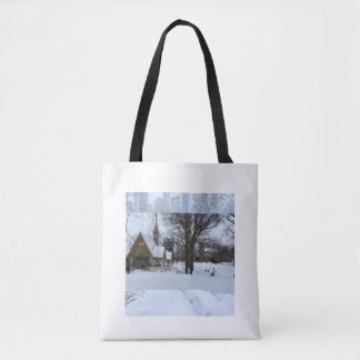 Magische städtische Schneeszene – Winter in der St Tasche