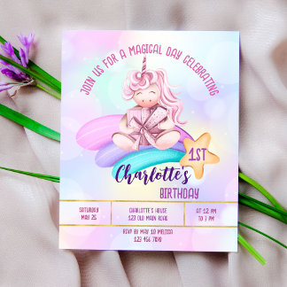 Magische Tag Regenbogen Einhorn Geburtstagsbudget 