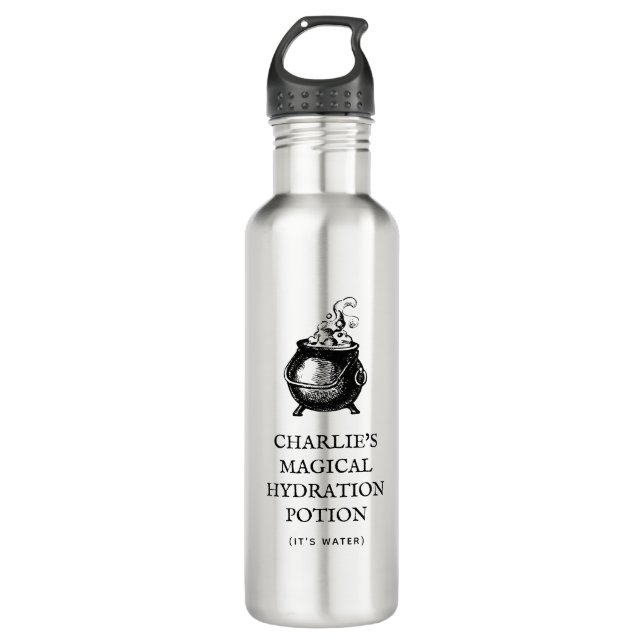 Magische Tränke lustiges Halloween personalisierte Edelstahlflasche (Vorderseite)