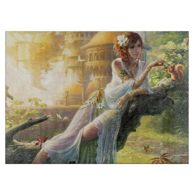 Magische u. mystische Fantasie Schneidebrett (Vorderseite)