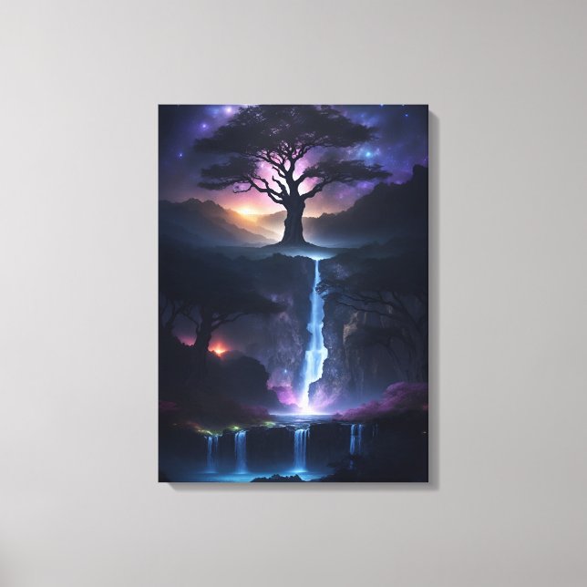 Magische Umgebung Wandkunst mit magischen Farben Leinwanddruck (Vorderseite)