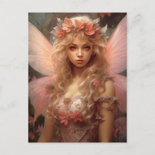 Magische und rosa Fantasie Kunst Postkarte