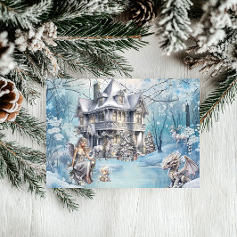 Magische und Whimsikale Weihnachtszucht Feiertagskarte