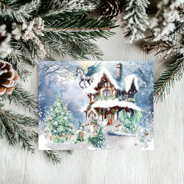 Magische und Whimsikale Weihnachtszucht Feiertagskarte