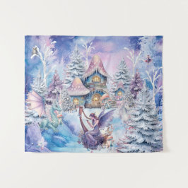 Magische und Whimsikale Weihnachtszucht Wandteppich