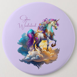 Magische Unicorn Fantasiewolken romantisieren Gebu Button