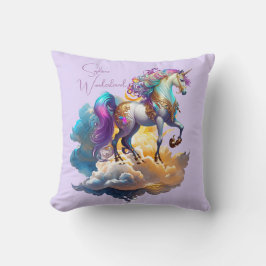 Magische Unicorn Fantasiewolken romantisieren Gebu Kissen
